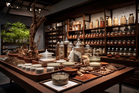 Spa and wellness setting in a luxury spa resort with natural ingredients