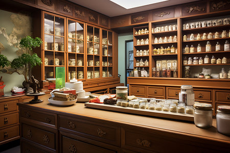 Shop interior with shelves. 3d rendering