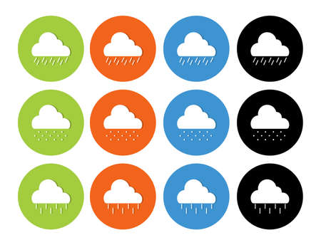 Flat weather icons set for web and mobile. Cloud isolated on white background. Gray icons for internet. EPS 10のイラスト素材