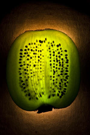 clearanced kiwi on brown backroundの写真素材