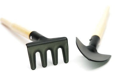 garden mini rake and spade