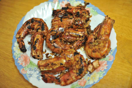 stir fried prawnsの写真素材