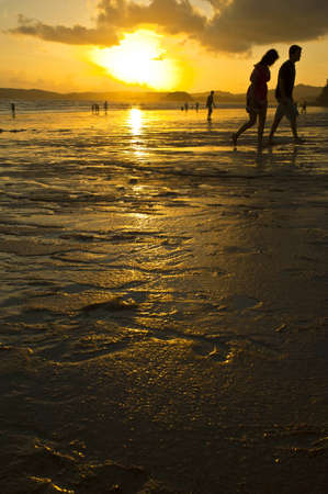 sun set and loversの写真素材