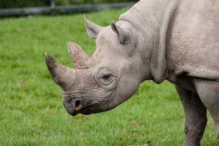 White rhinoceros (Ceratotherium simum)の写真素材