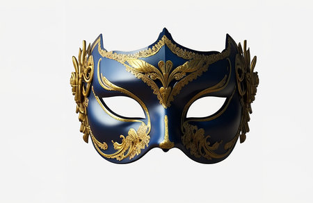 venetian masquerade mask isolated from background, Created using generative AI tools.の素材