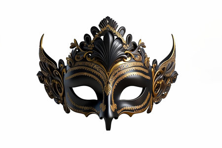 venetian masquerade mask isolated from background, Created using generative AI tools.の素材