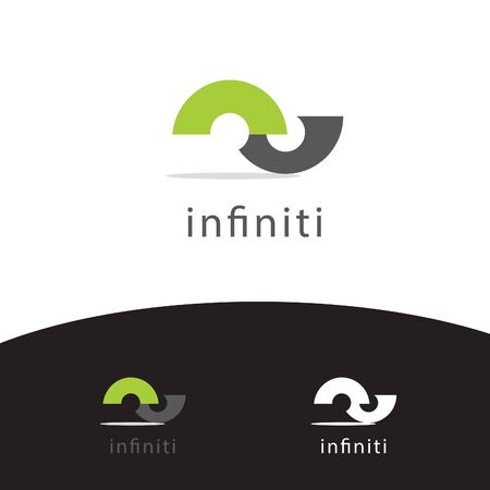 infinity word mark and iconのイラスト素材