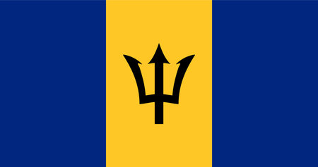 Barbados Flag Illustrationのイラスト素材