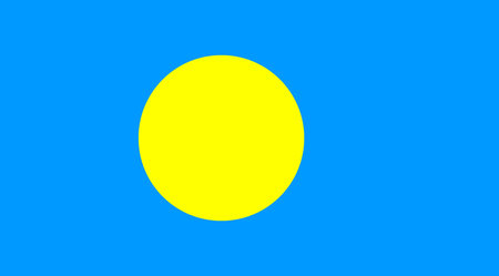 Palau Flag Illustrationのイラスト素材