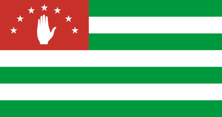 Republic of Abkhazia Flag High Quality Flag Clipart, Flag Icon, Vector Illustration, Premium Quality Digital Downloadのイラスト素材