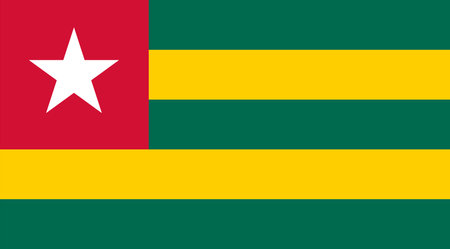 Togo Flag Illustrationのイラスト素材
