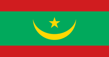 Mauritania Flag Illustrationのイラスト素材