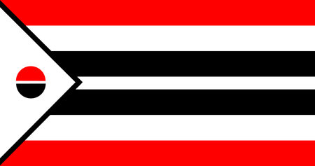 Arapaho Nation Flag Vector Illustration Premium Qualityのイラスト素材