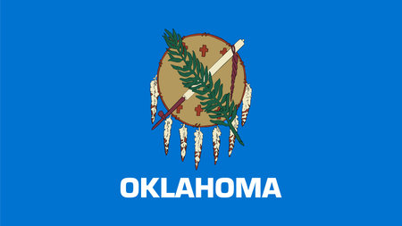 Oklahoma US State Flag Vector Illustrationのイラスト素材
