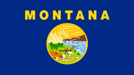 Montana US State Flag Vector Illustrationのイラスト素材