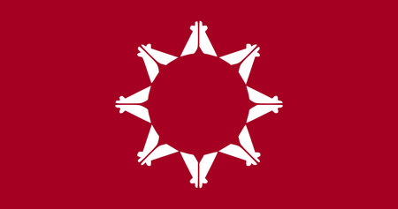 Pine Ridge Flag Vector Illustration Premium Qualityのイラスト素材