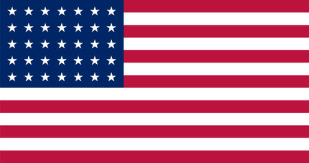 United States (1863 1865) Flag Vector Illustration Premium Qualityのイラスト素材