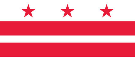 Washington DC Flag Vector Illustration Premium Qualityのイラスト素材