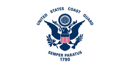 United States Coast Guard Flag Vector Illustration Premium Qualityのイラスト素材