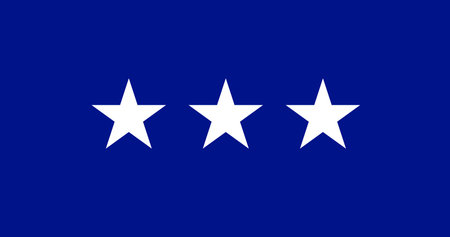 United States Air Force Lieutenant General Flag Vector Illustration Premium Quality