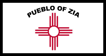 Zia Pueblo Flag Vector Illustration Premium Qualityのイラスト素材