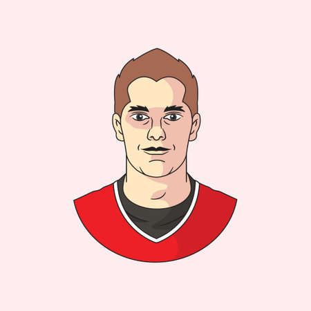 Illustration Vector Graphic Cartoon Character of Handsome Guys With The Shadowのイラスト素材
