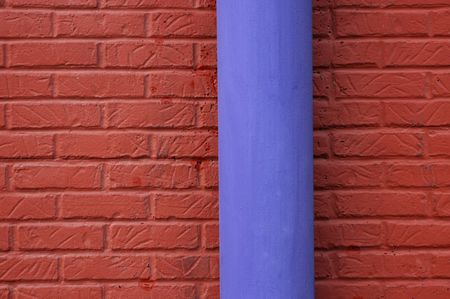 Brick Wall And Drain Pipe
