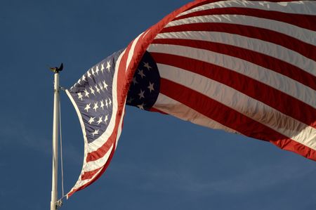 American Flag Waving Against Sky