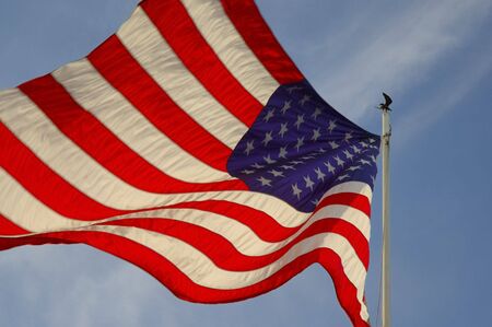 American Flag Waving Against Sky