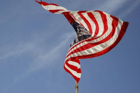 American Flag Waving Against Sky