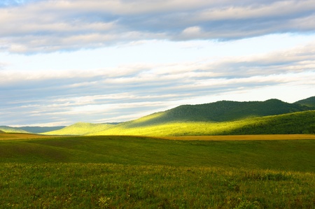 Grassland in Hulun Buir League of Inner-Mongolia, Chinaの写真素材