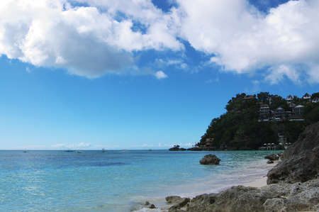 Beach and Ocean in Boracay, Philippinesの写真素材