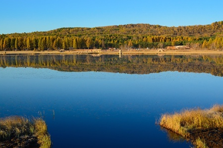 Landscape of Seven Star Lake in Bashang grassland, Hebei province, China