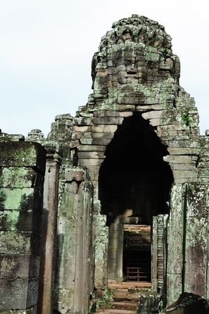 Bayon temple in the Angkor Area , Siem Reap, Cambodiaの写真素材