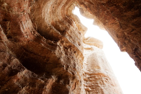 Soil hill in Chinese rural areaの写真素材