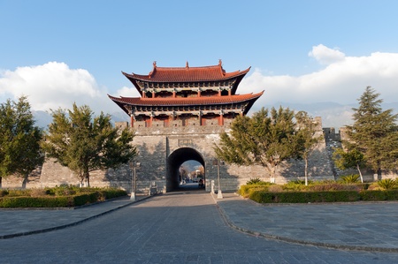 China ancient city tower in Dali, Yunnan provinceのeditorial素材
