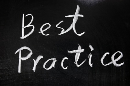 Chalk drawing - Texture of "best practice"の写真素材