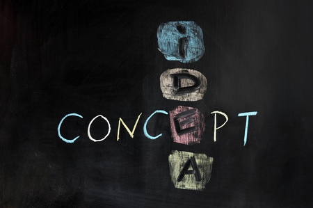 Chalk drawing - Idea and conceptの写真素材