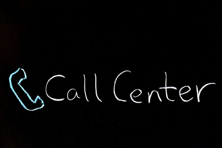 Chalk drawing - Call centerの写真素材