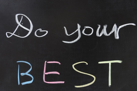 Chalk drawing - Do your bestの写真素材