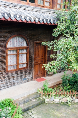 Traditional Naxi Inn in the Shuhe Old Town of Lijiang, a World Cultural Heritageの写真素材