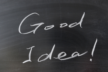 Good idea words written on chalkboardの写真素材
