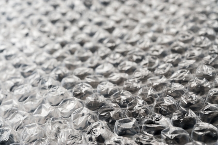 Bubble wrap packaging material  close up detail view