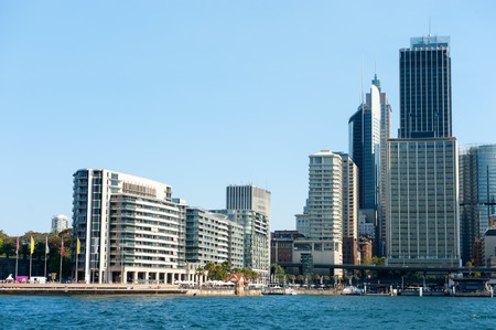 Urban buildings near the sea in Sydney, Australiaのeditorial素材