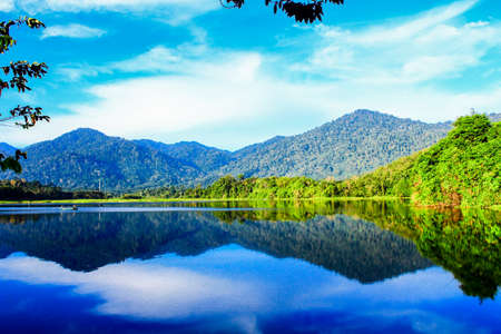 the lake viewの写真素材