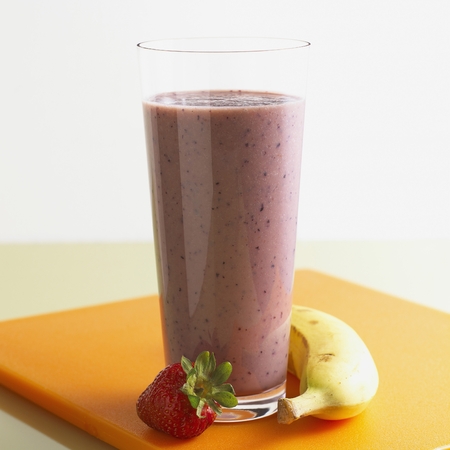 Strawberry-Banana Smoothieの写真素材