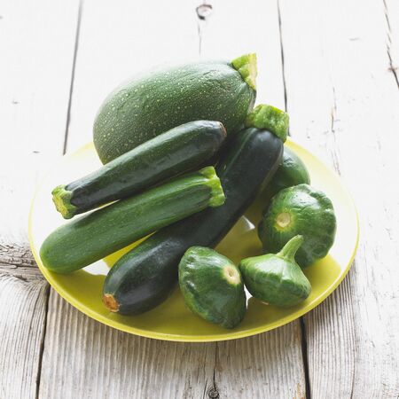 Green Summer Squash Assortmentの写真素材