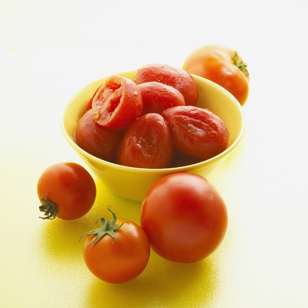 Cooked and Raw Tomatoesの写真素材