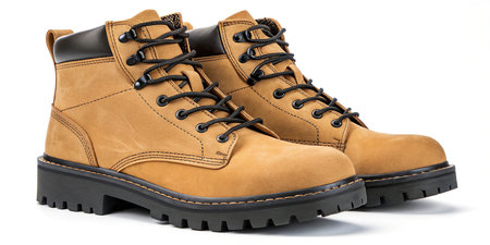 Men's shoes on a white background. Clipping path included.の素材