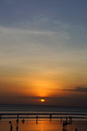 Amazing sunset at Kuta Beach Baliの素材